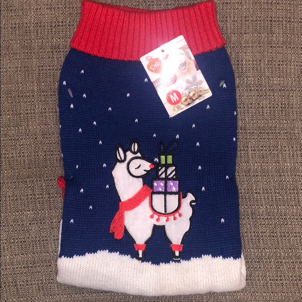 Festive dog sweater